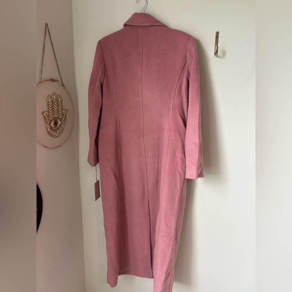 Avec Les Filles Blush Pink Double-Breasted Trench Coat - Picture 5 of 6